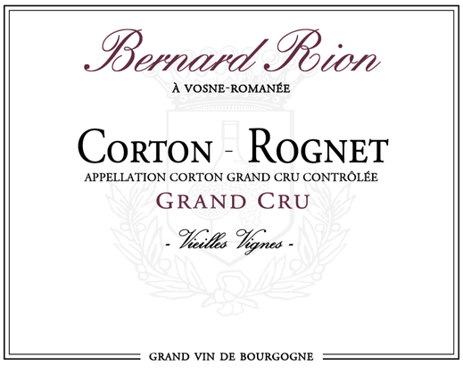 Vin Rouge Pinot Noir d'appellation Corton Rognet