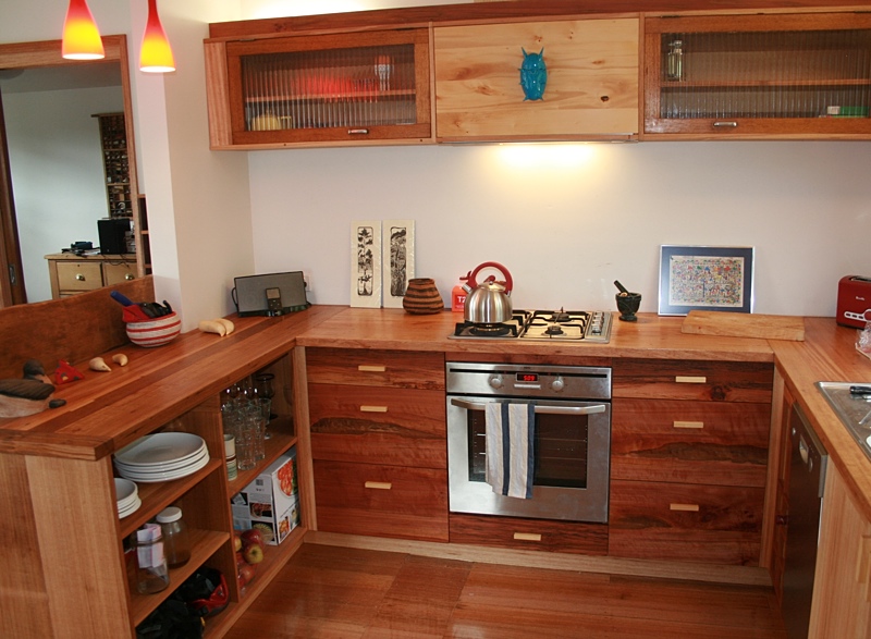 A kitchen by southern Tasmanian cabinetmaker, Bernd Farasin, Bruny Island.