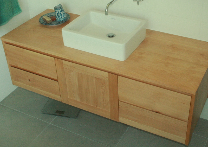 A bathroom by southern Tasmanian cabinetmaker, Bernd Farasin, Bruny Island.