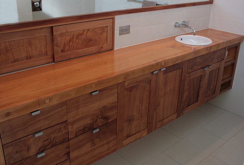 A bathroom by southern Tasmanian cabinetmaker, Bernd Farasin, Bruny Island.