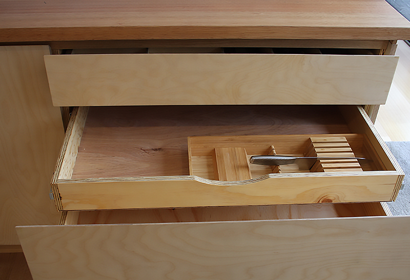 One of the hidden drawers.