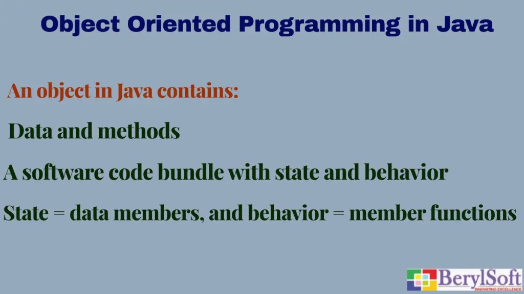 Object Oriented Programming in Java