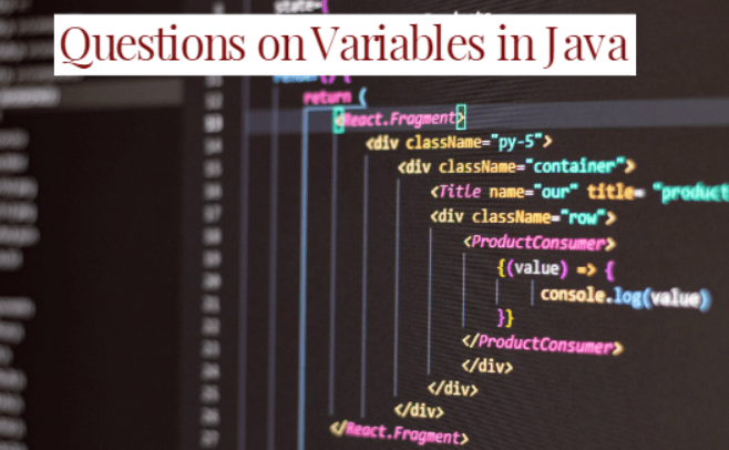 Questions on Variables in Java
