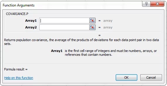 Beta Covariance.P function arguments Beta Covariance.P function arguments