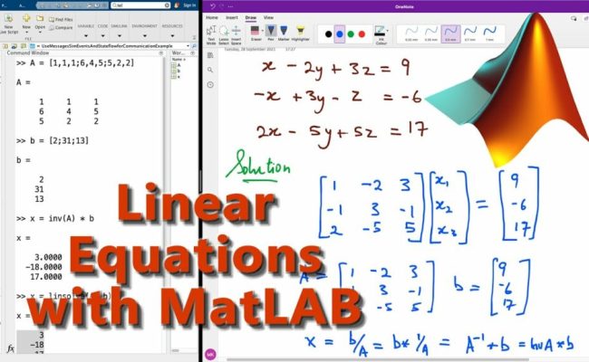 How To Solve Systems Of Linear Equations Using MATLAB