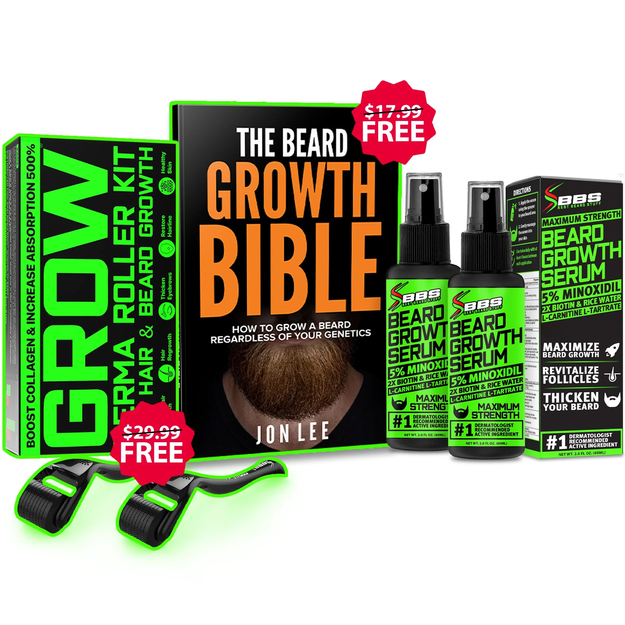 2 Pack Beard Growth Kit Bestbeardstuff