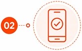 Mobile phone illustration showing fast and easy car rental check-in confirmation