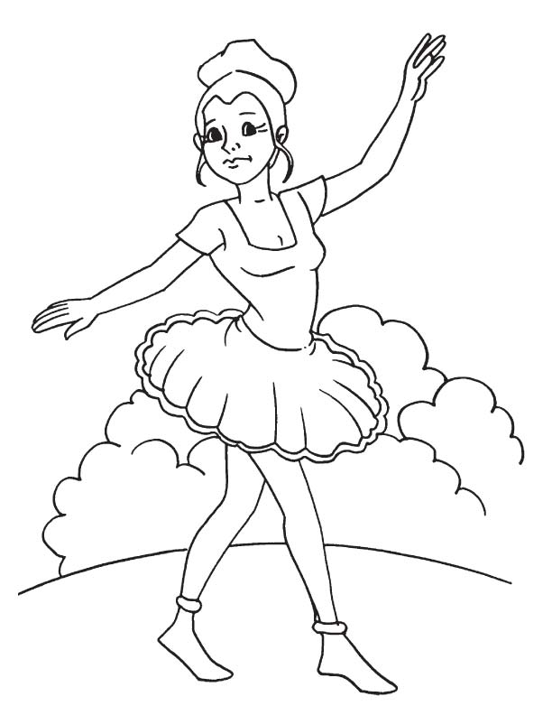 Ballet dancer coloring page