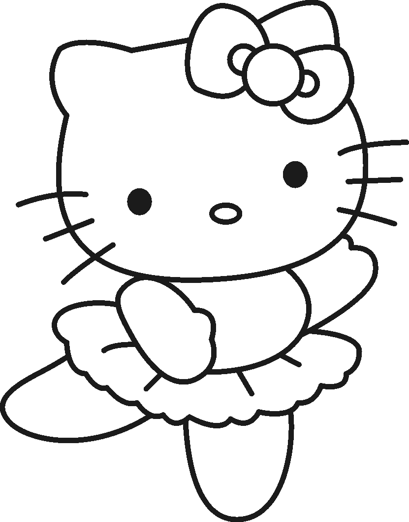 Hello Kitty Coloring Page Novocom Top