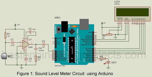 Sound Level Meter Circuit using Arduino - Engineering Projects