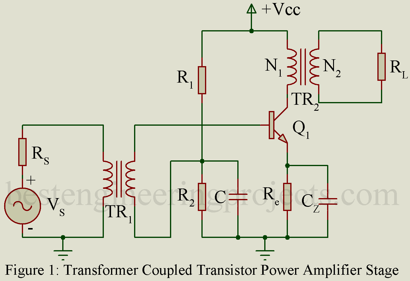 Transformer Coupled Audio Power Amplifier Engineering Projects