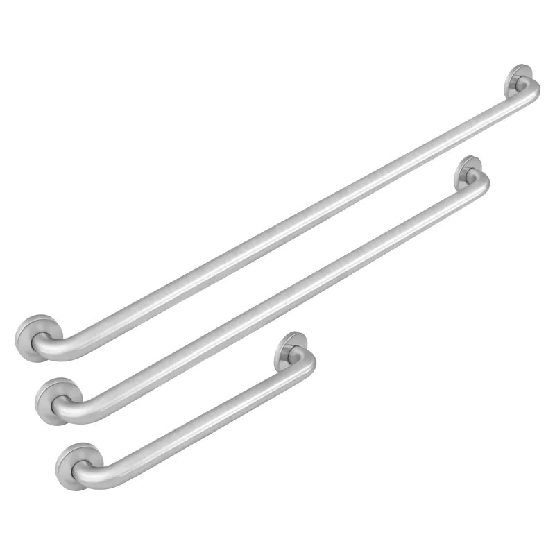 Commercial ADA Set of Three Stainless Steel Grab Bars