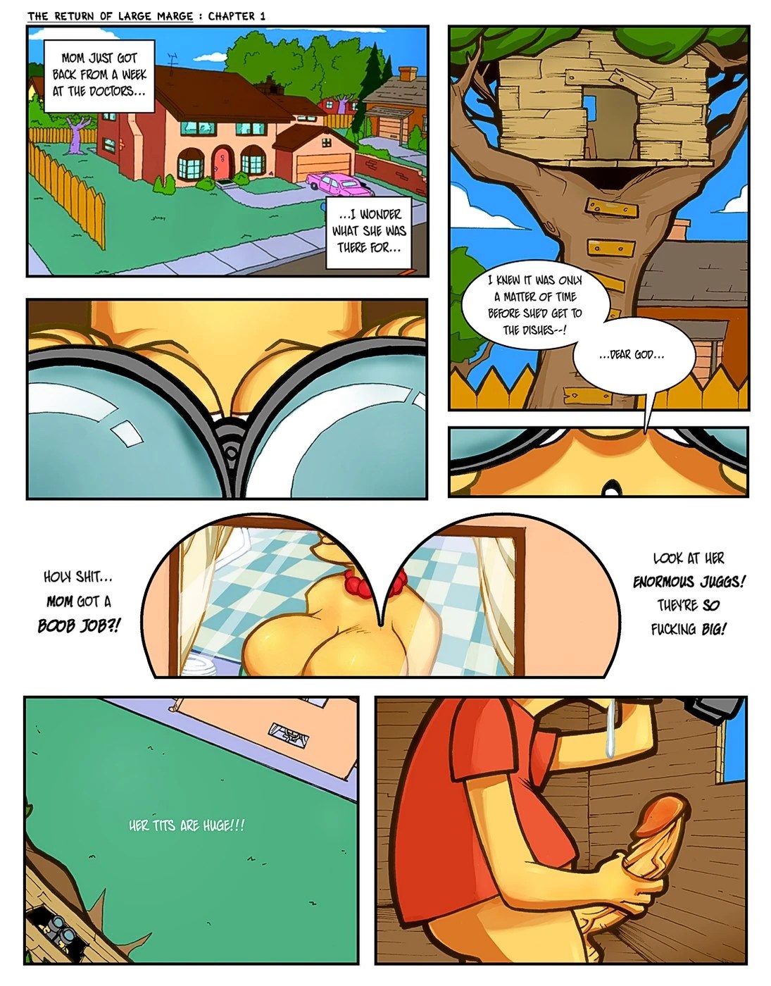The Return of Large Marge- Simpsincest | All Porn Comics