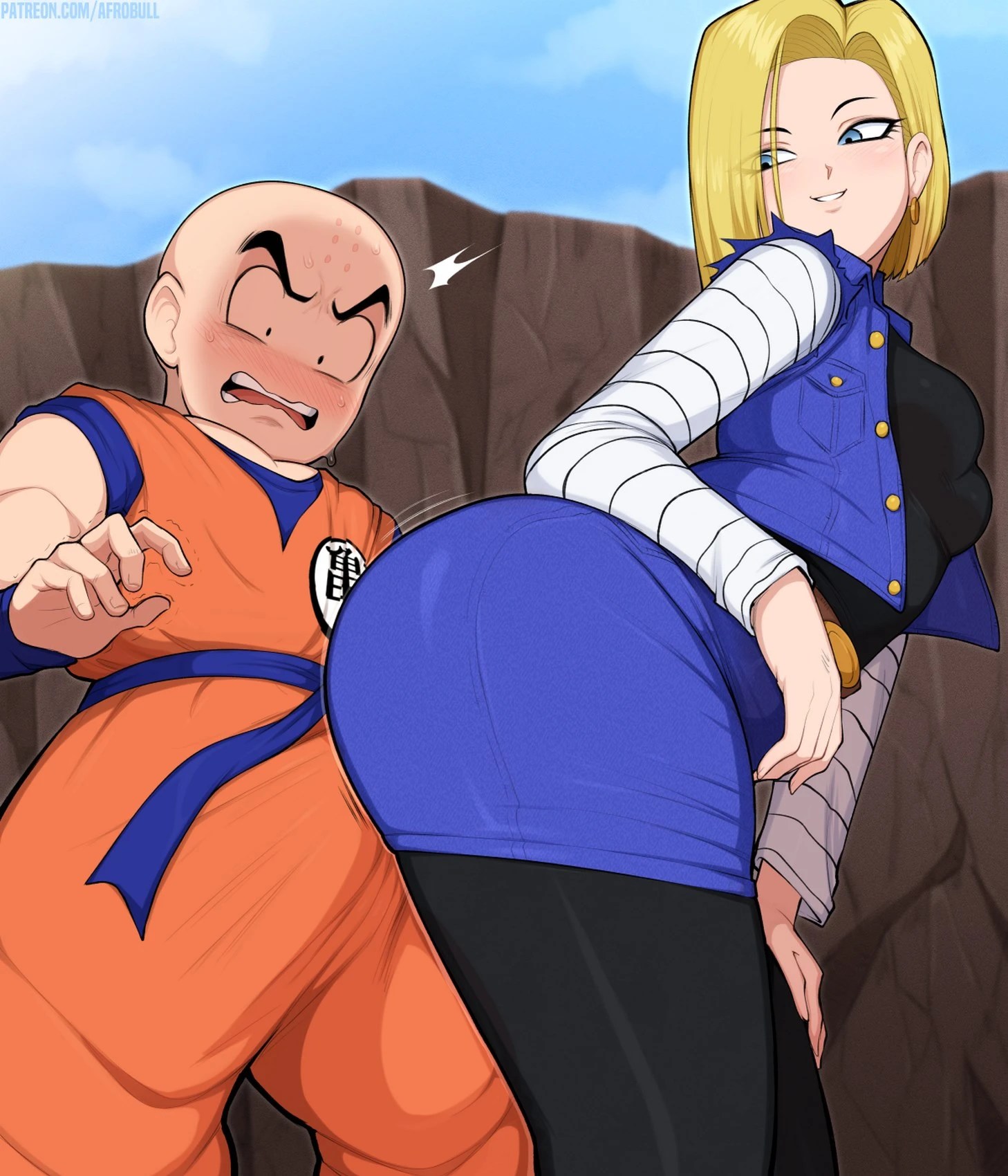 Afrobul- Android 18 and Krillin (Dragon Ball Z) | All Porn Comics