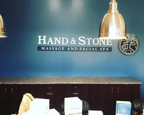Commercial repaint of a Hand & stone spa in Irvine, CA