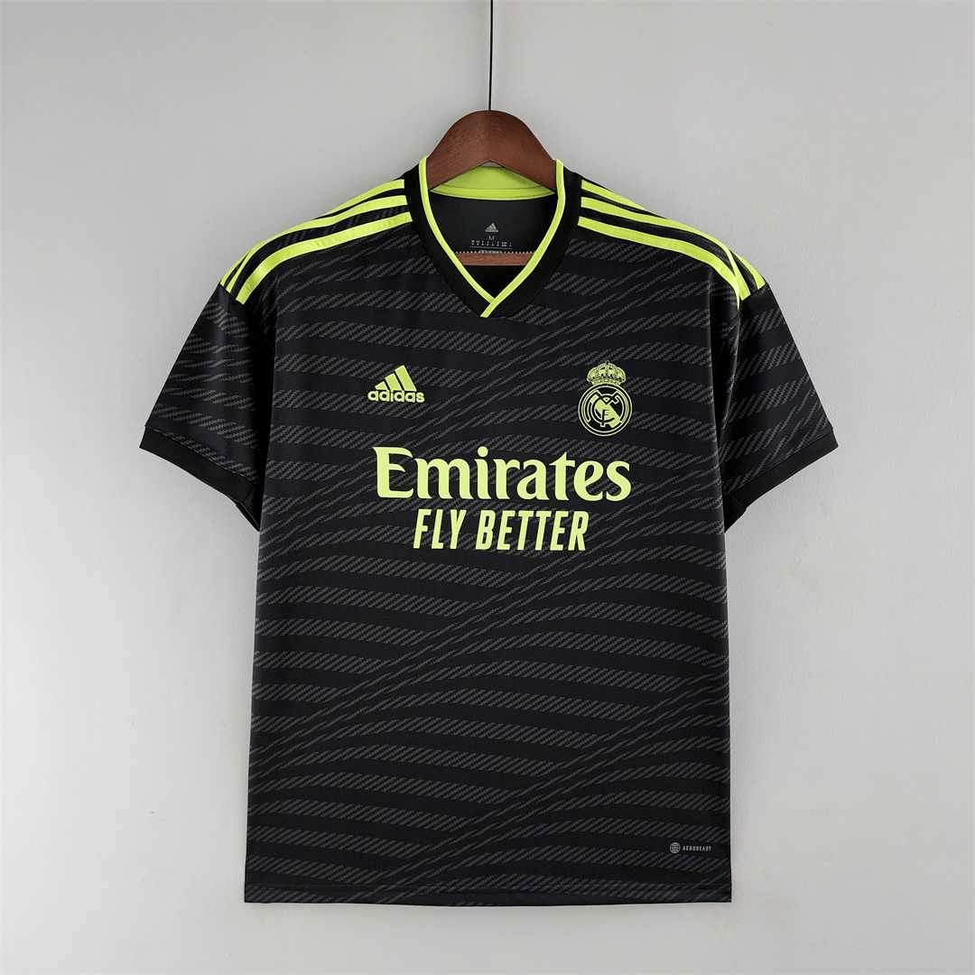 Real Madrid 2022-2023 Third Black Green Soccer Jersey - Best Retro Jerseys