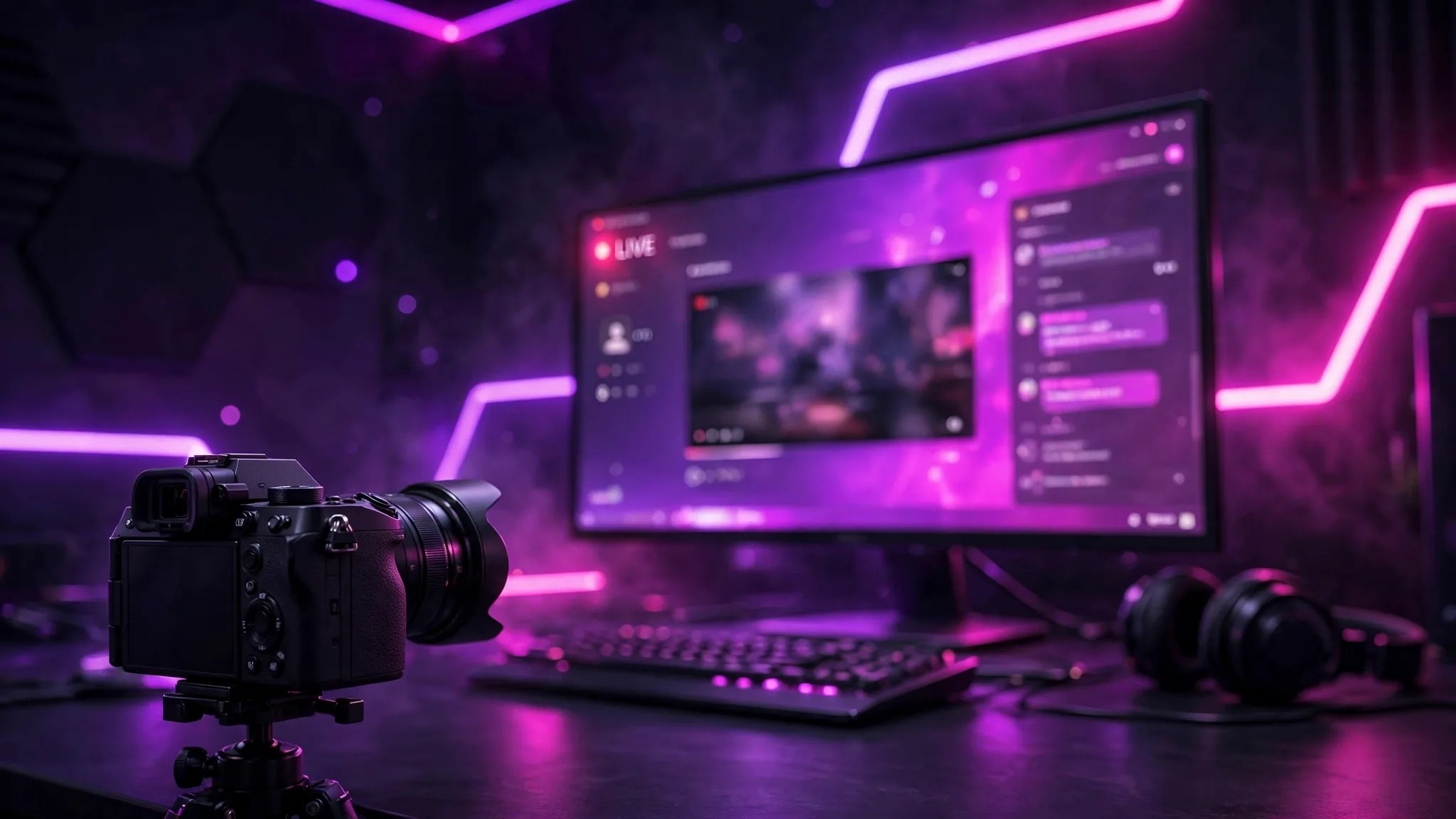 Best cameras for streaming 2026 — camera facing a live stream monitor