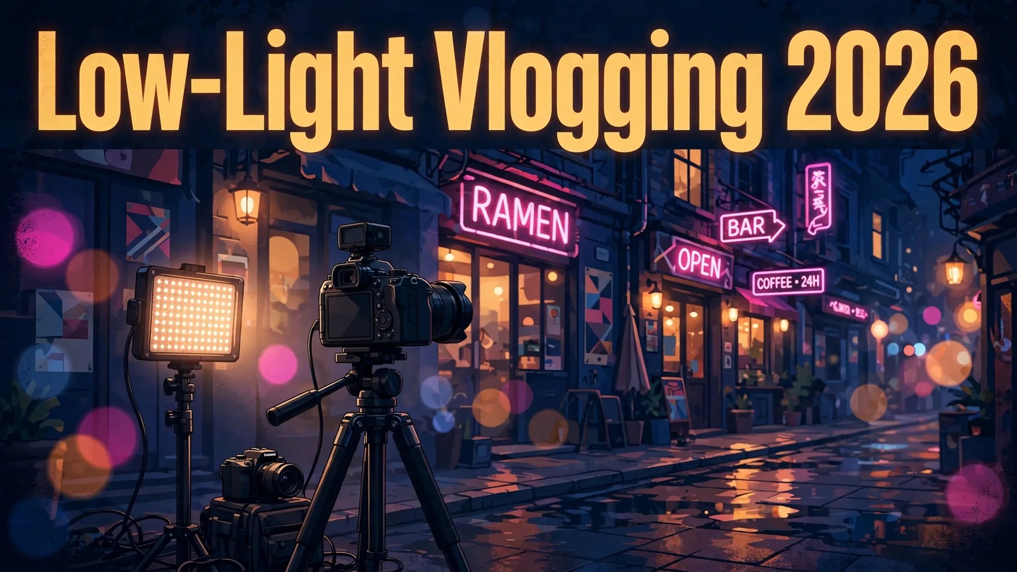 Low-light vlogging tips for clean night footage in 2026