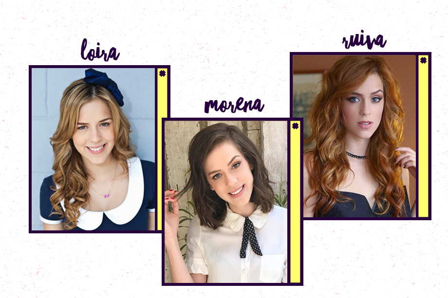 Sophia Abrahão ficou famosa com o cabelo loiro da personagem Alice, de <em>Rebelde</em> - mas não podemos esquecer que ela já foi até platinada! Para a novela <em>Amor à Vida</em>, pintou os fios de ruivo e, hoje em dia, está morena.