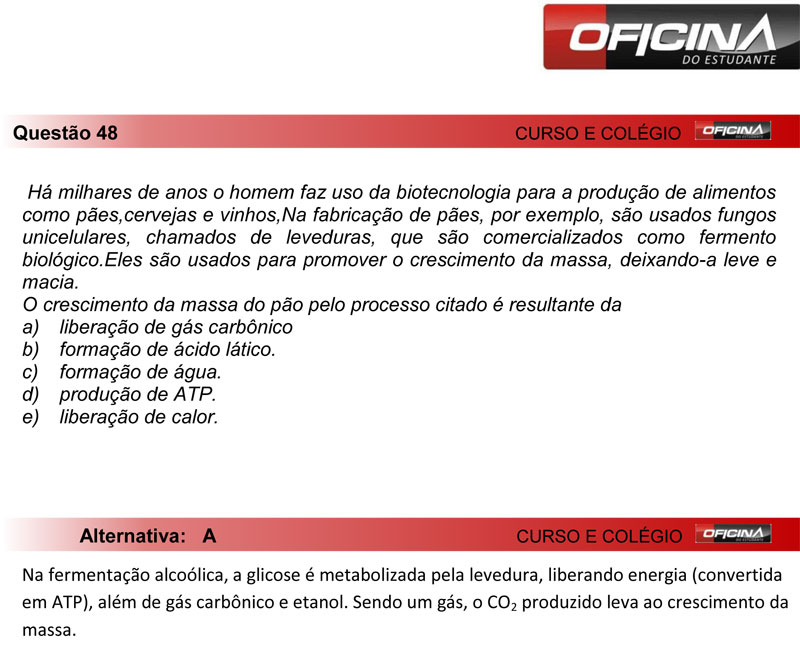 Enem 2012: corre&ccedil;&atilde;o da quest&atilde;o 48