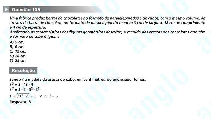 Enem 2010: Quest&atilde;o 139 &ndash; Matem&aacute;tica (prova amarela)