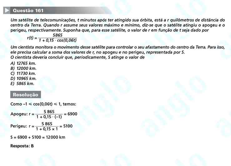 Enem 2010: Quest&atilde;o 161 &ndash; Matem&aacute;tica (prova amarela)