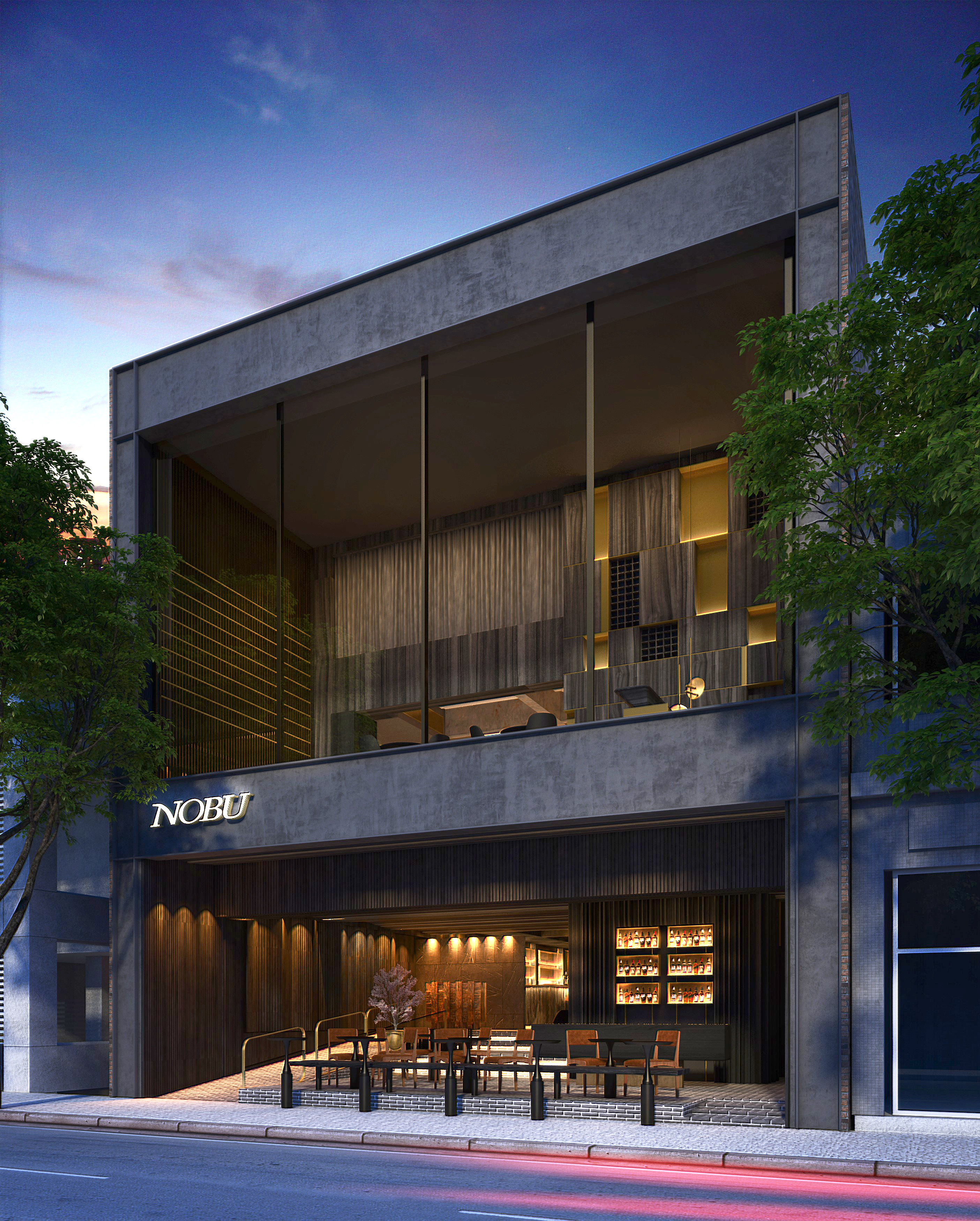 Fachada do Nobu, finalmente em São Paulo