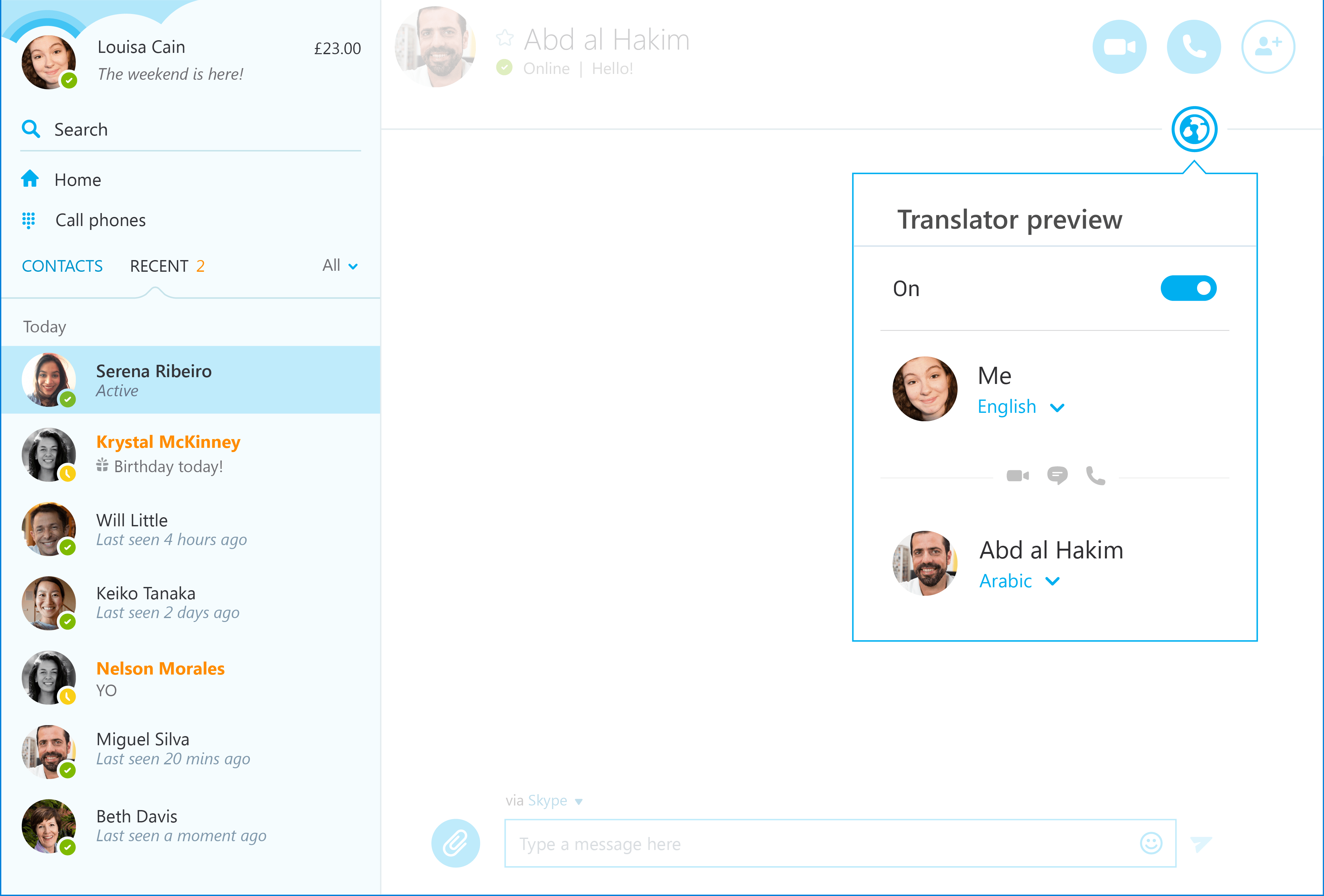 To change you language, sign in to skype > go to tools > change language > choose english. Skype Can Now Translate Spoken Arabic In Real Time Techcrunch