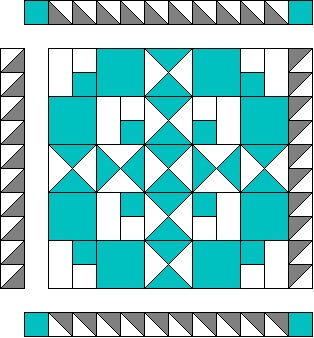 adding second border to a triangle quilt pattern block