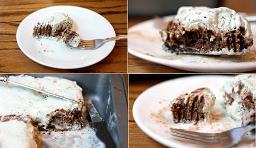 Mint Chocolate Chip Ice Cream Brownie Pie