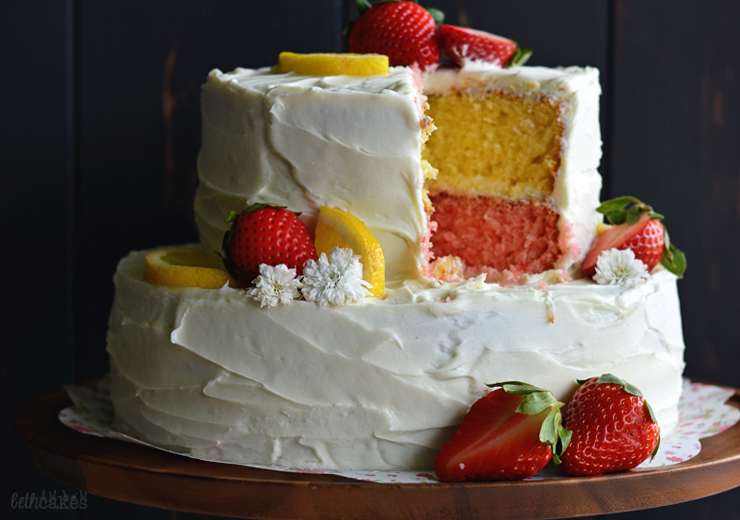 Strawberry Lemon Layer Cake