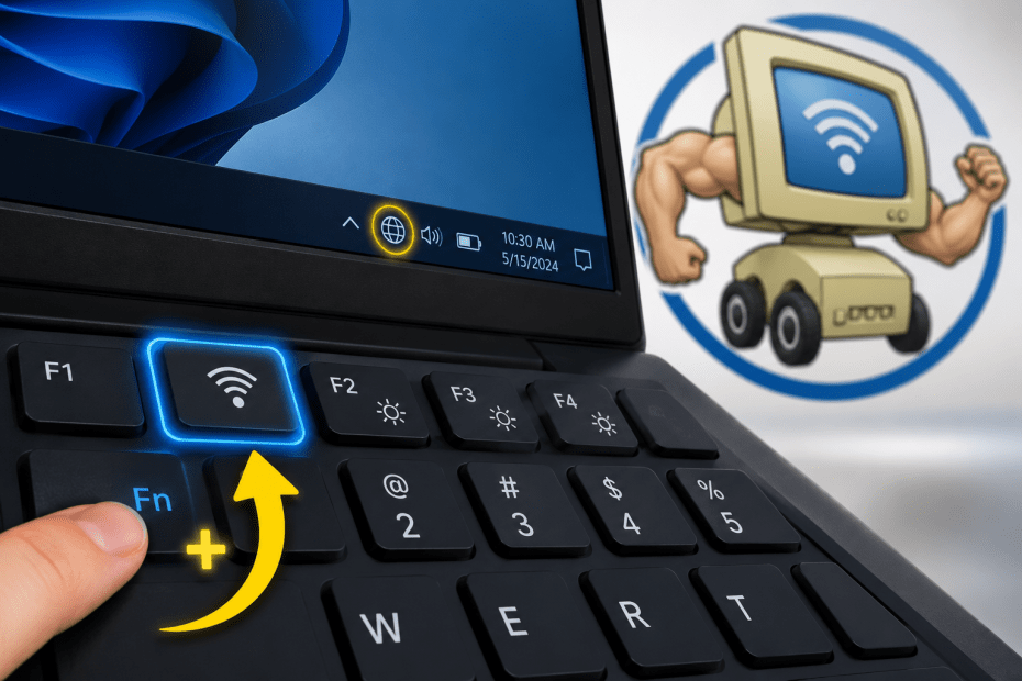 Turn on Wi-Fi Laptop Keyboard