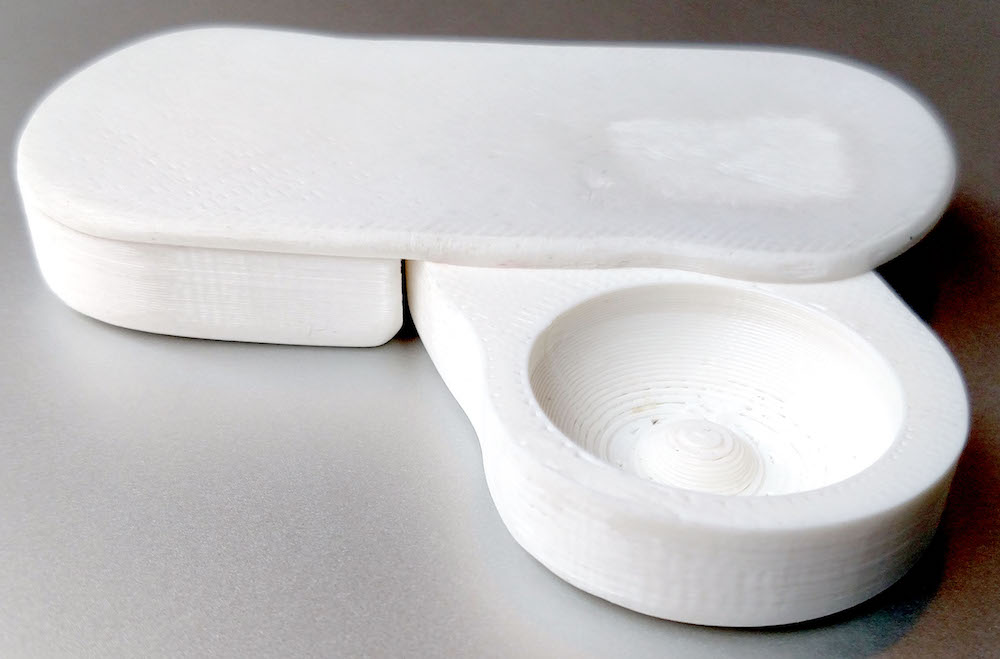 White Better Lens Case Functional Prototype Detail