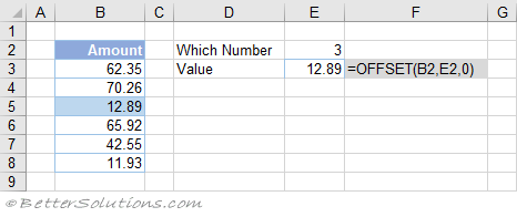 Is inserted into the cell where the function is currently located. Excel Functions Offset