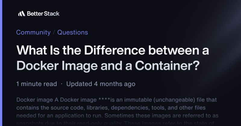What Is The Difference Between A Docker Image And A Container Stack - Light Designs - Professional 4K Collection