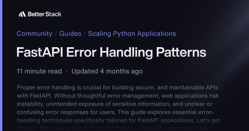 Fastapi Error Handling Patterns Better Stack Community - Colorful Backgrounds - Classic Ultra HD Collection