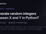 Generate Random Integers Between X And Y In Python Better Stack