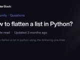 How To Flatten A List In Python Better Stack Community