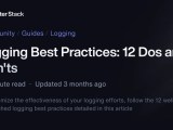 Logging Best Practices 12 Dos And Don Ts Better Stack Community