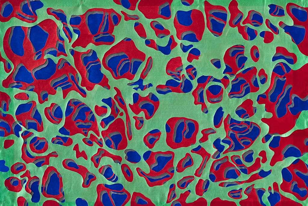 Layered-Serie 2013/14, Papierschnitt, Maße 60x 80 cm