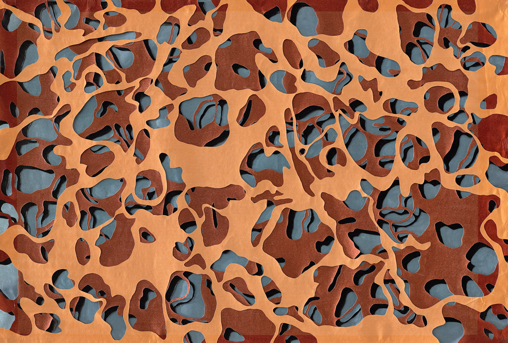 Layered-Serie 2013/14, Papierschnitt, Maße 60x 80 cm