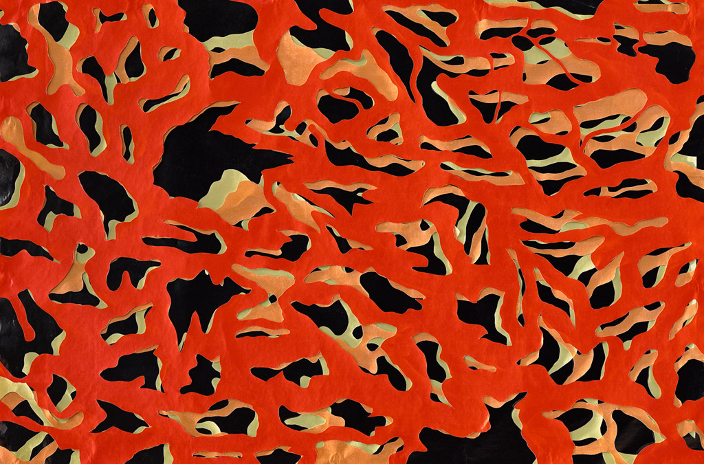 Layered-Serie 2013/14, Papierschnitt, Maße 60x 80 cm