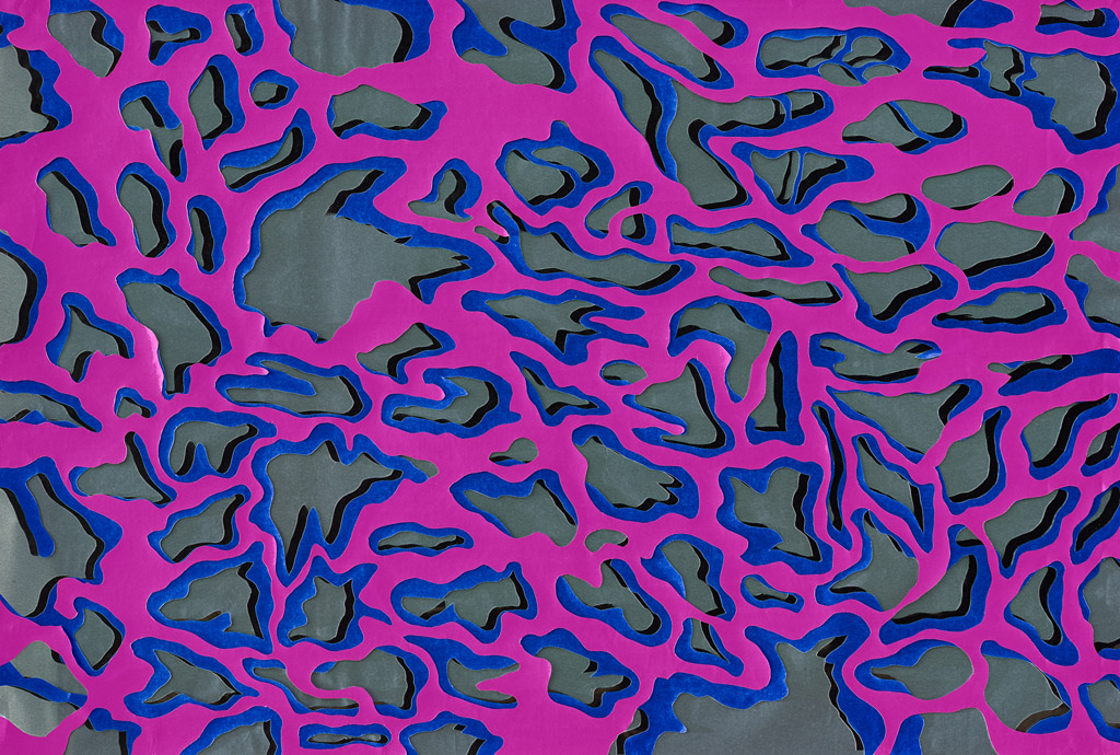 Layered-Serie 2013/14, Papierschnitt, Maße 60x 80 cm