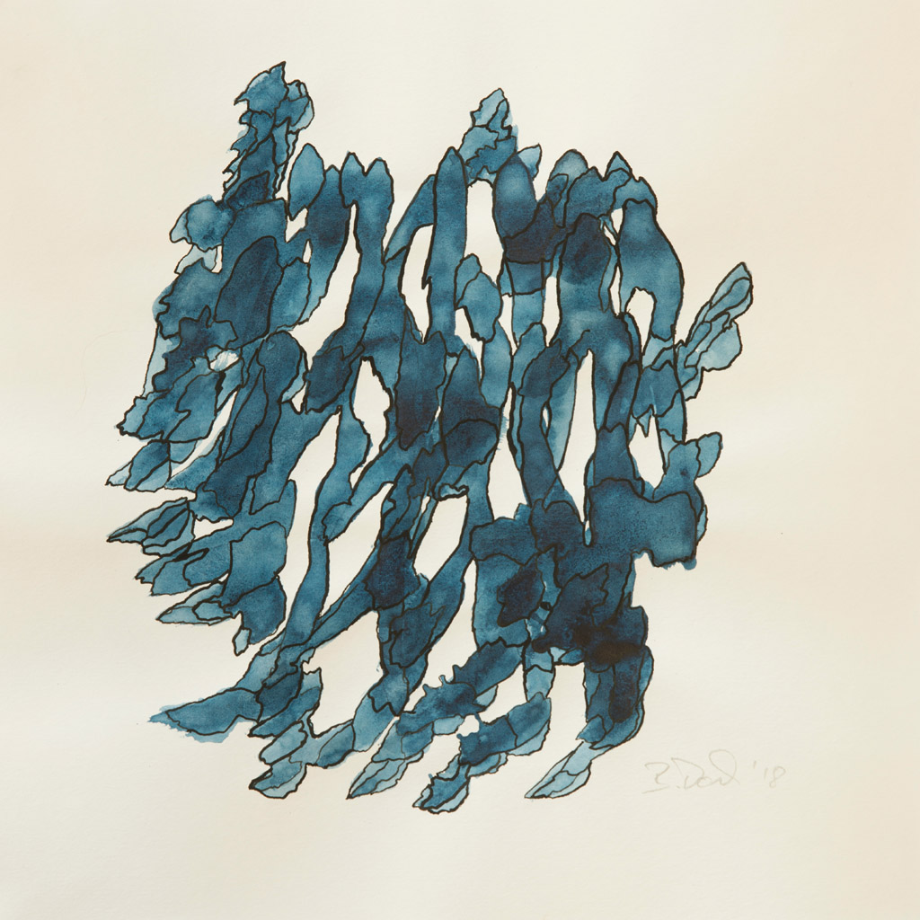 Mindmaps: 2018-2021,Tusche, 25 x 25 cm