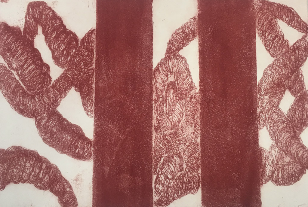 Radierungen: 2019, verschiedene Maße, max.30 x40 cm