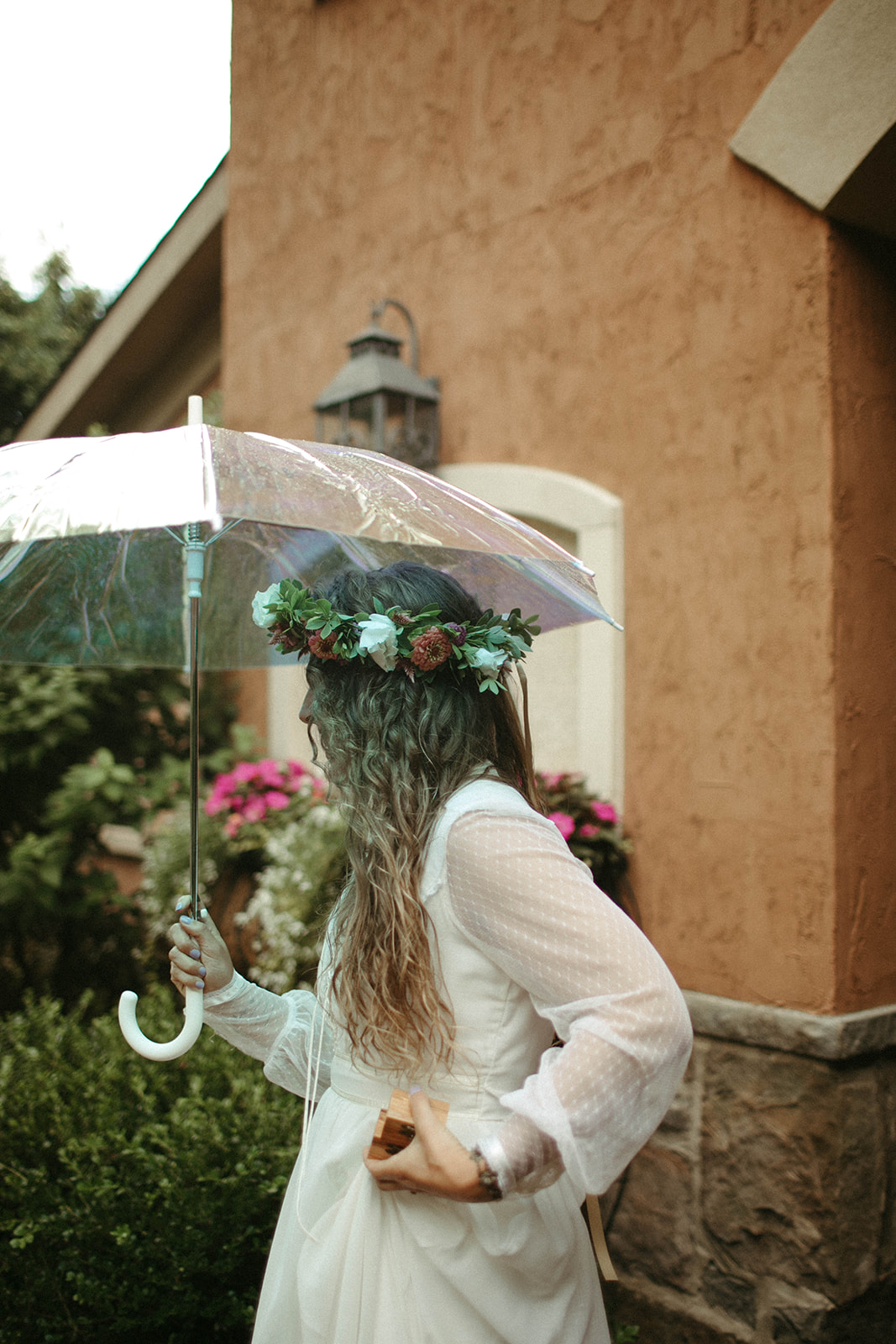 Bride in the Rain - Wedding Photography by Between Two Clouds Photography of Ohio