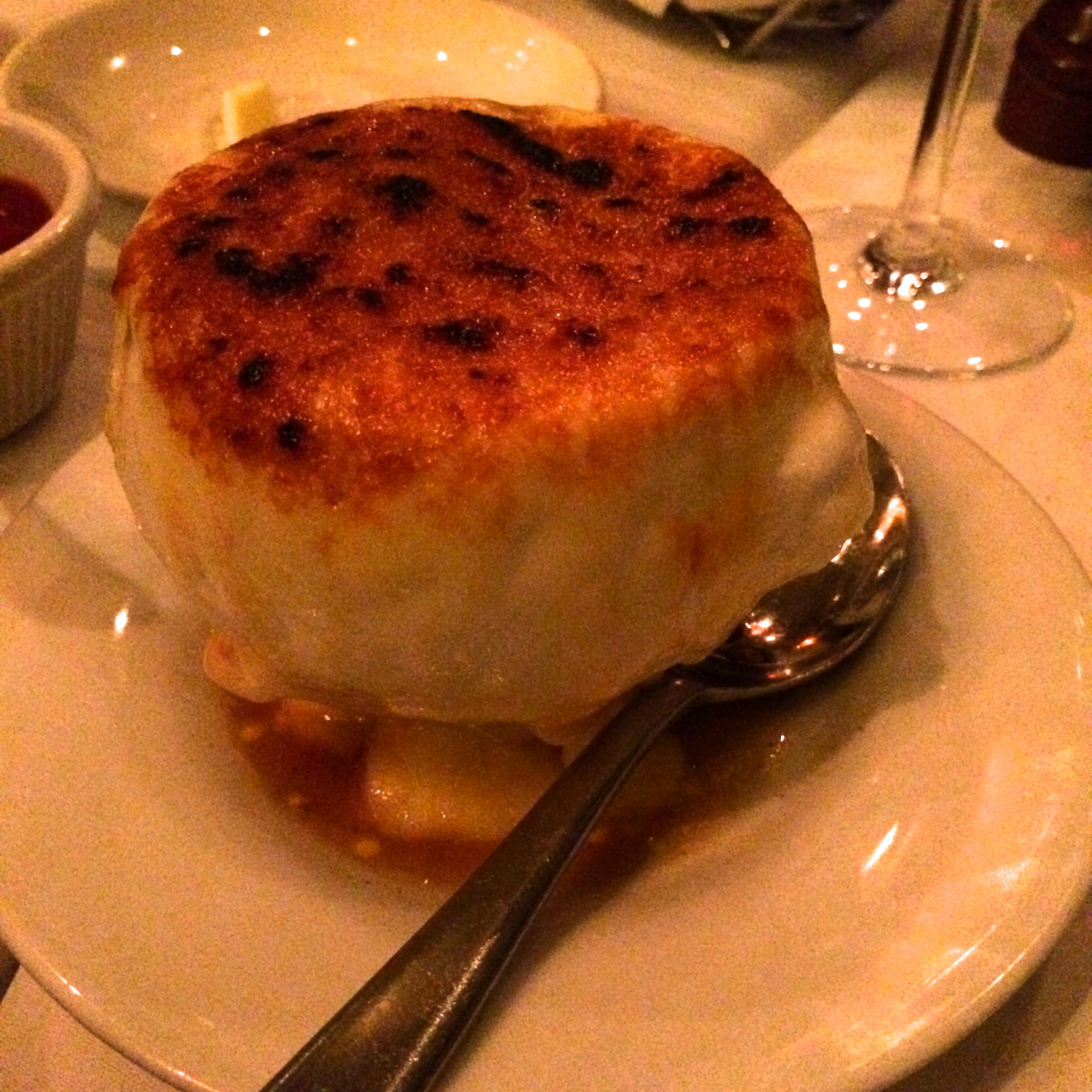 French onion soup from Benjamin Steakhouse.