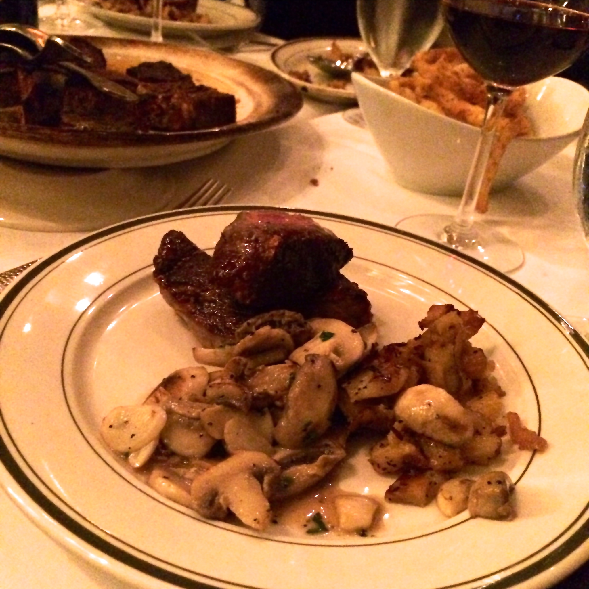 Shared a "Steak for Two" with Sue at Benjamin Steakhouse. Should have been labeled "Steak for Five." One of the best steaks I've ever had.