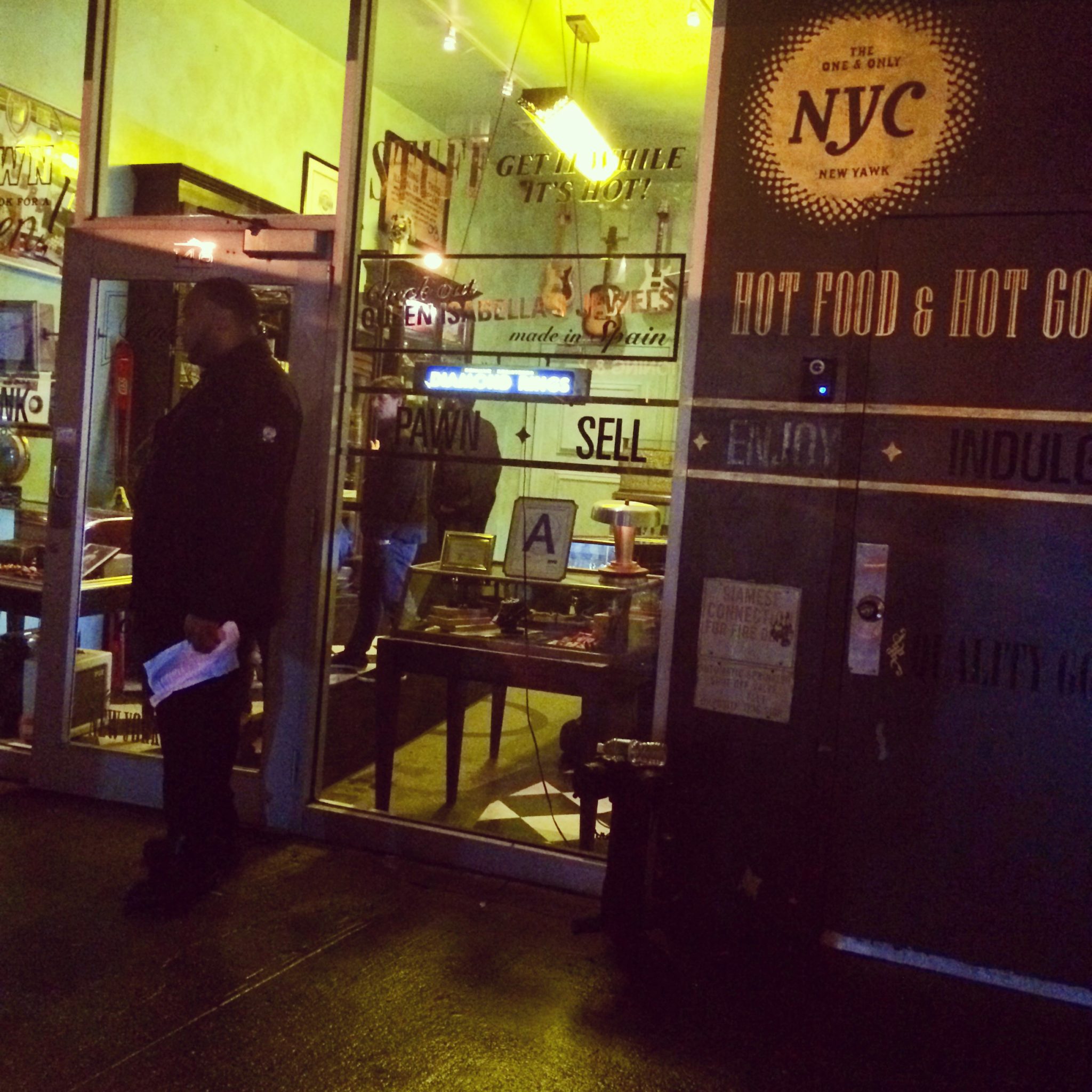 Trendy and tasty tapas awaits through the pawn shop.