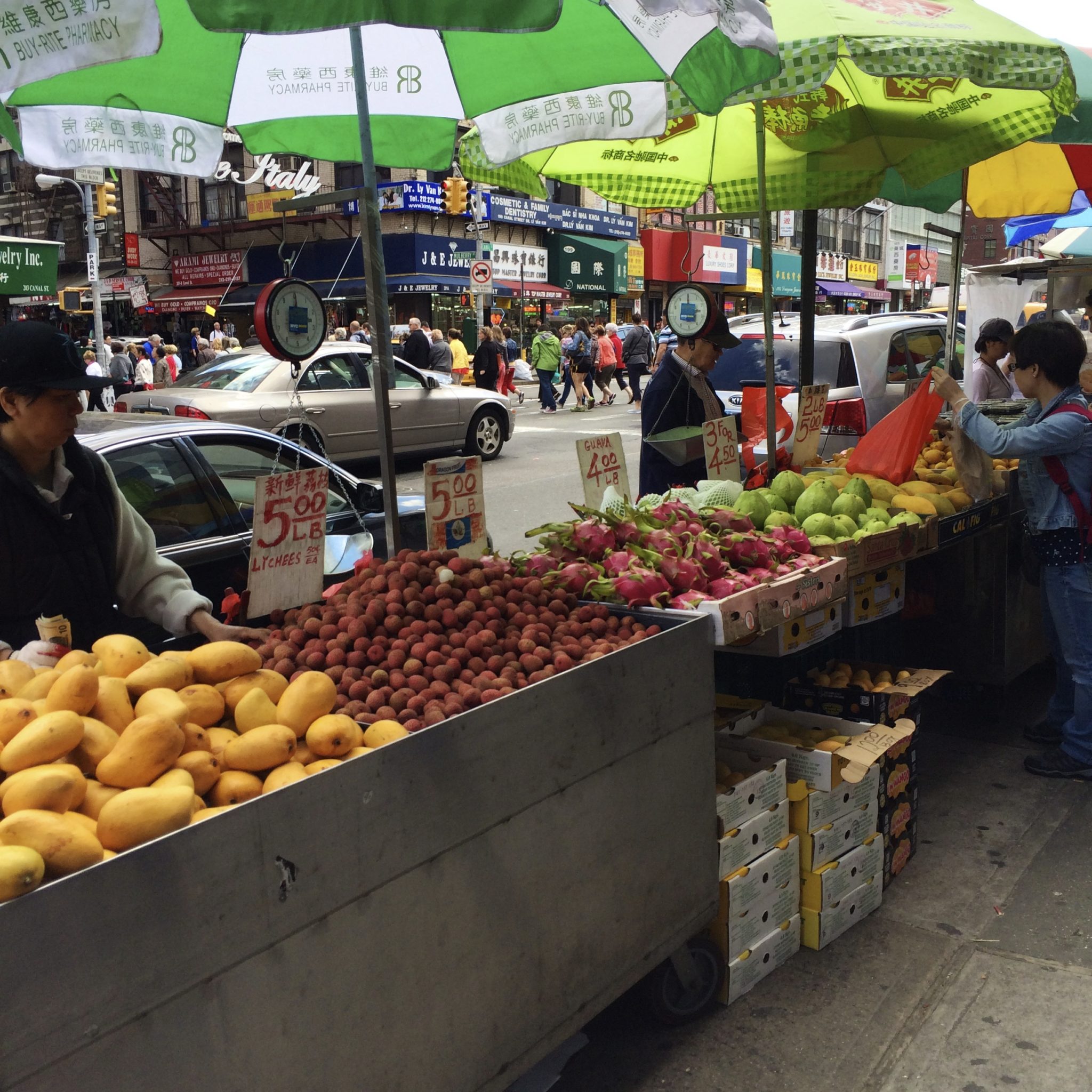 Chinatown produce stands.